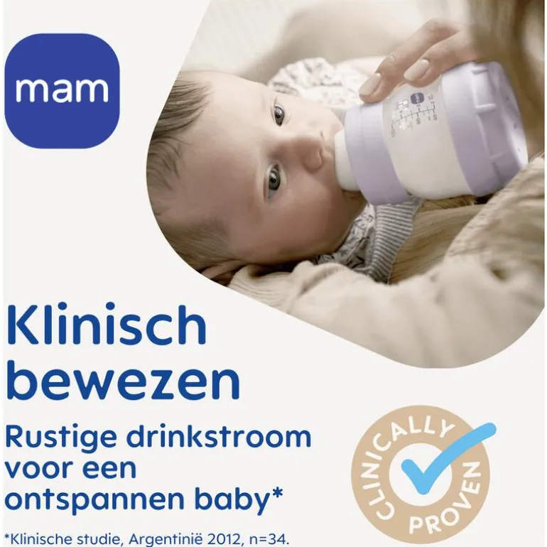 MAM Easy Start Anti-Colic Babyfles Blue 160 ML