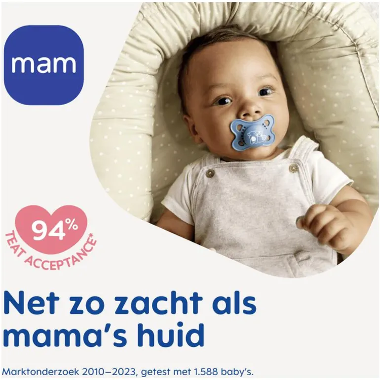 MAM Original Fopspenen 0-6 maanden Plain Uni 2 stuks