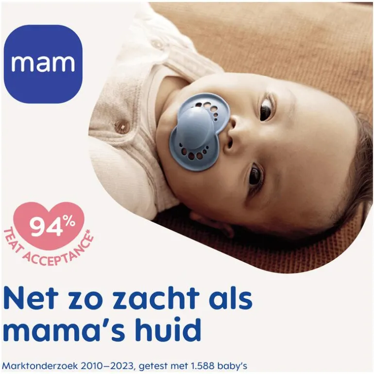 MAM Original Fopspenen 6-16 maanden Blue 2 stuks
