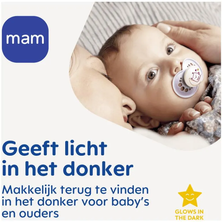 MAM Original Fopspenen Night 0-6 maanden Uni 2 stuks