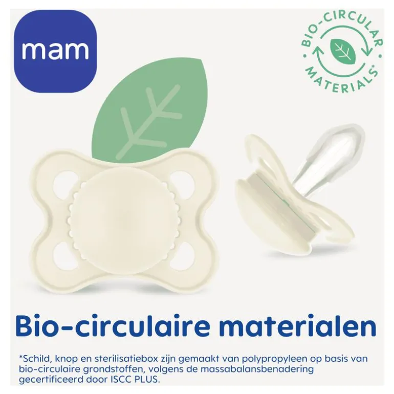 MAM Original Fopspenen Plain Blue 0-6 maanden 2 stuks