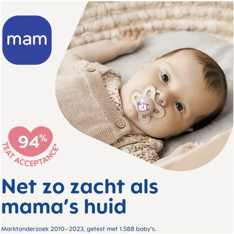 MAM Original Fopspenen Start 0-2 maanden Plain Uni 2 stuks
