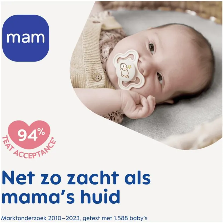MAM Supreme Fopspenen 0-6 maanden Pink 2 stuks