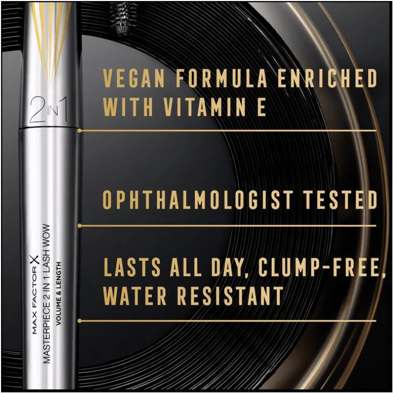 Max Factor Masterpiece 2In1 Lash Wow Mascara 02 Black Brown