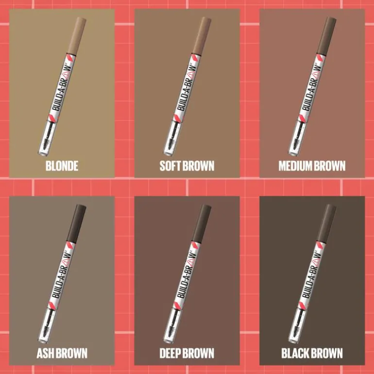 Maybelline New York BUILD A BROW Wenkbrauwpen/fixeergel 262 Black Brown