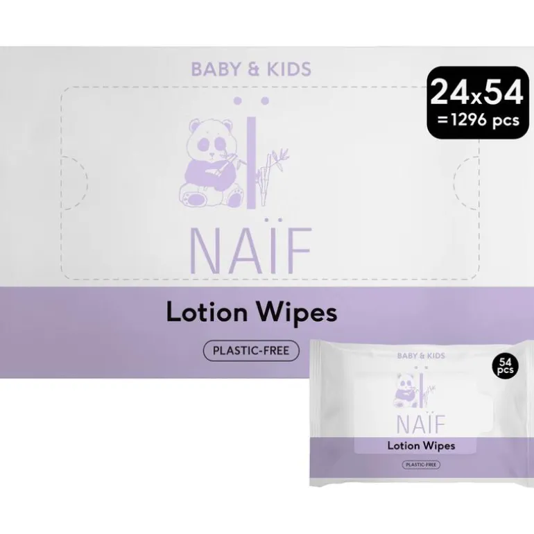 Naïf Plasticvrije Lotion Billendoekjes 24x54 stuks