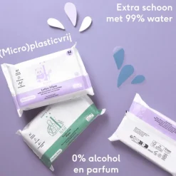 Naif plasticvrije waterdoekjes single pack 1x40