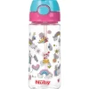 Nûby Beker met Zacht Rietje en Drukknop Uit Tritan Roze 3+ J 540 ML