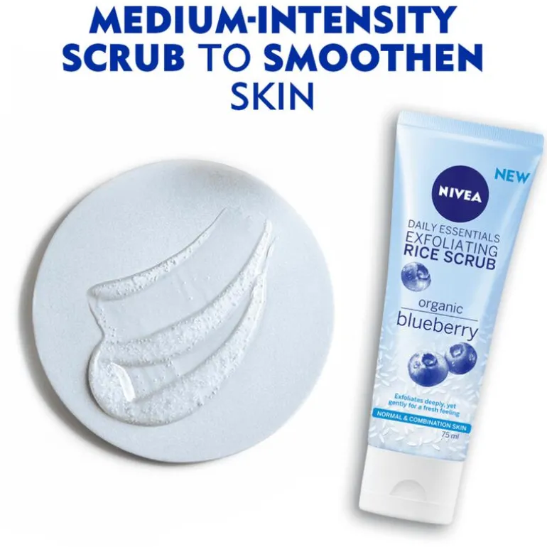 NIVEA Essentials Verfrissende Rice Scrub Peeling Exfoliant 75 ML
