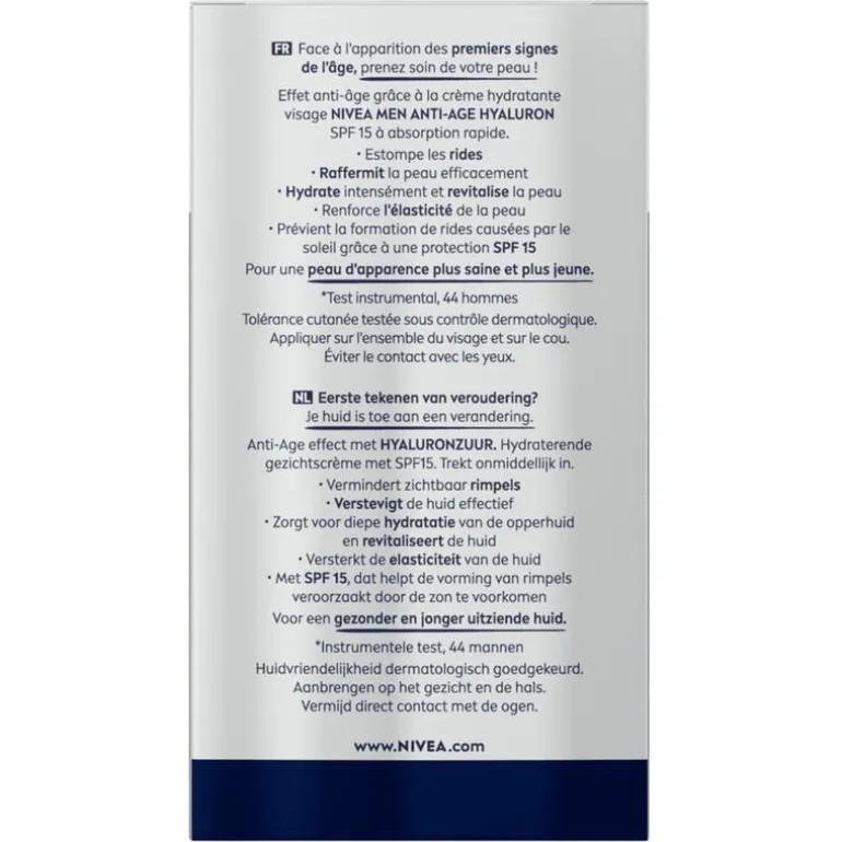 NIVEA MEN Active Age Vochtinbrengende Dagcrème SPF 15 Oudere Huid 50 ML