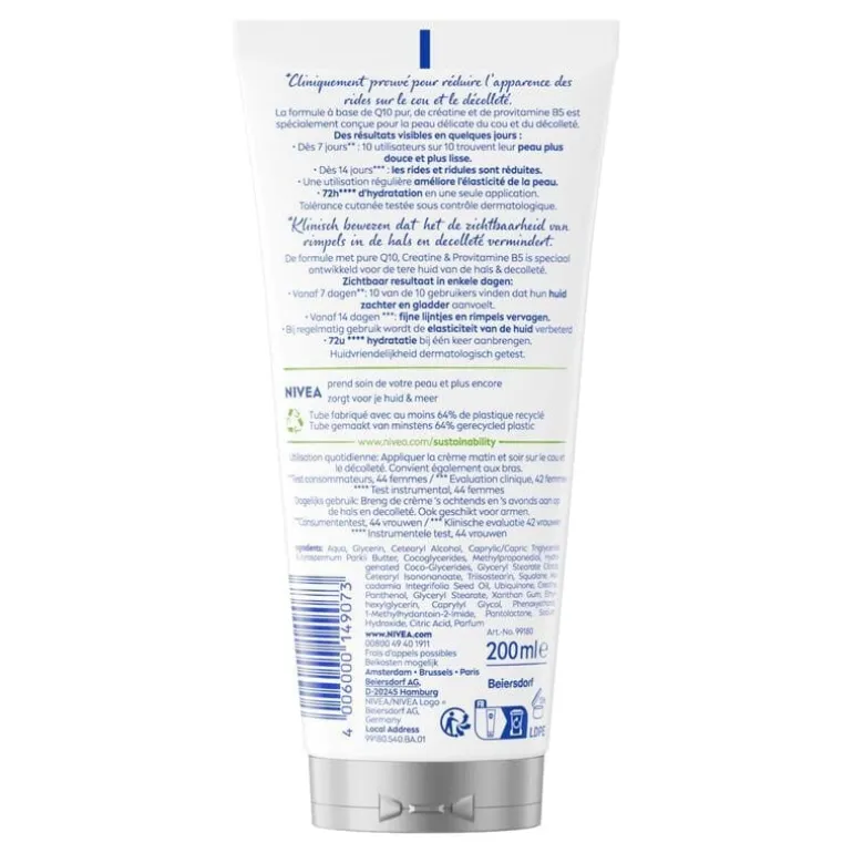 NIVEA Q10 Anti-rimpel Hals & Decolleté Crème 200 ML