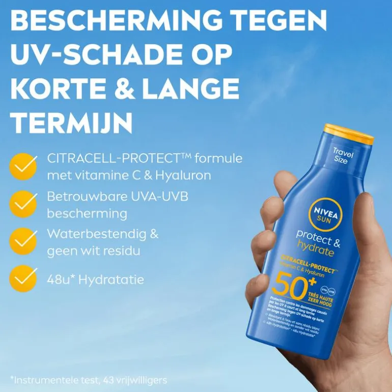 NIVEA SUN Protect & Hydrate Travel Size Zonnemelk SPF50+ 100 ML