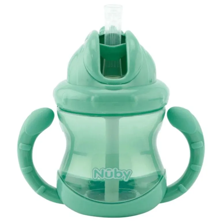 Nuby Flip-It Antilekbeker Handvatten Groen 12 Maanden