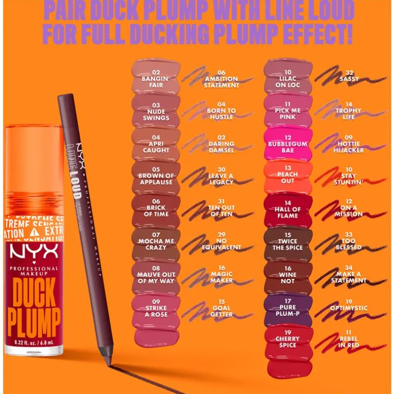 NYX Professional Makeup Duck Plump Lip Plumping Laquer Lipgloss 5 Brown Of Applause