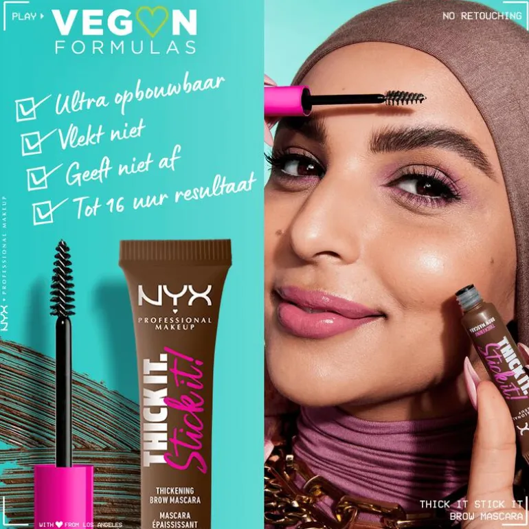 NYX Professional Makeup Thick It. Stick It! Wenkbrauwmascara 6 Brunette