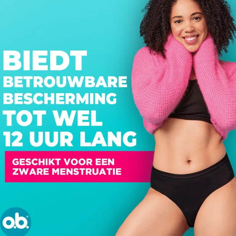o.b.® Herbruikbaar Menstruatie Ondergoed Zwart XL/XXL