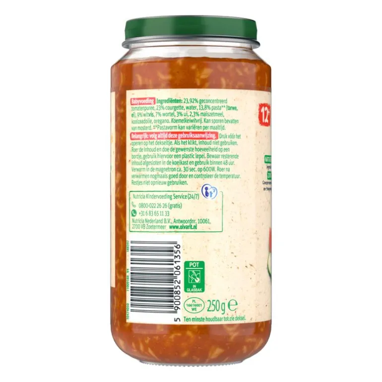 Olvarit Tomaat Witvis Pasta 250 GR