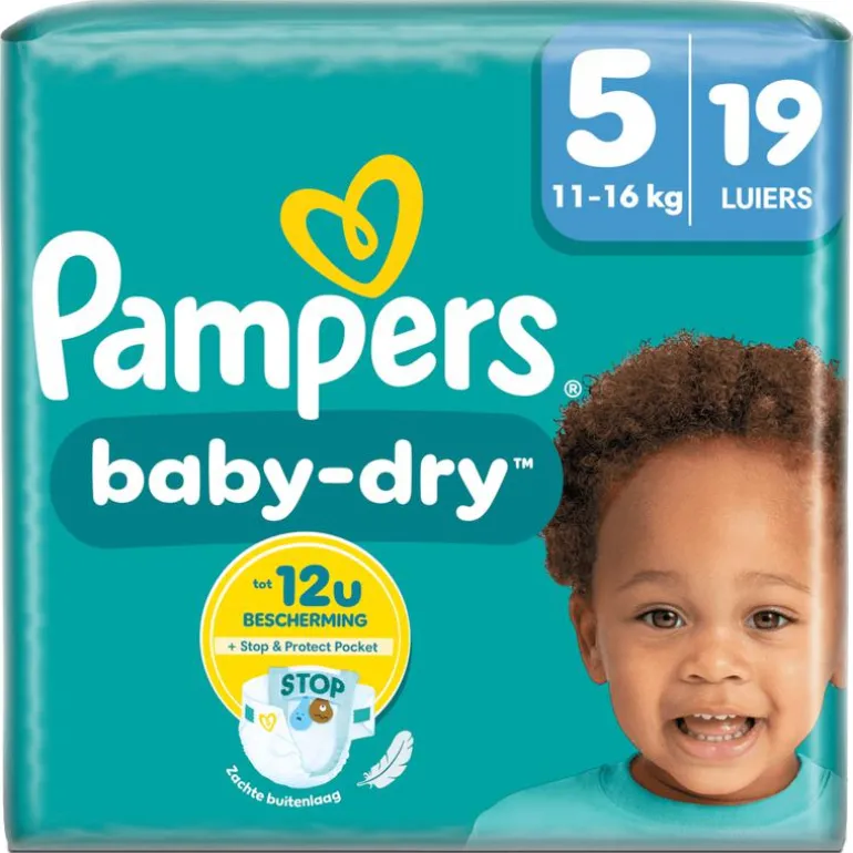 Pampers Baby Dry Luiers Maat 5 11-16 KG 19 Stuks
