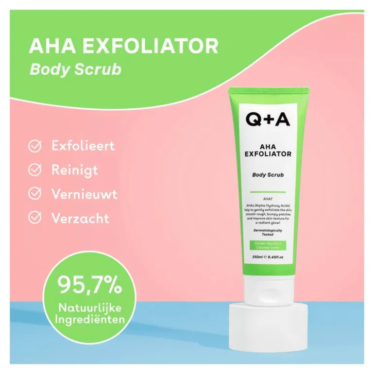 Q+A AHA Exfoliator Body Scrub 250ML