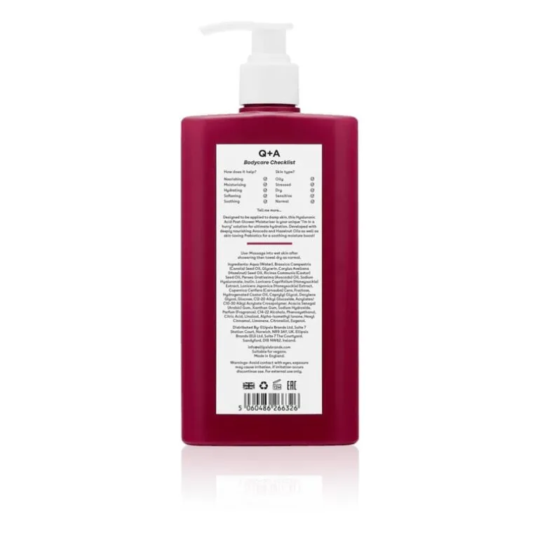 Q+A Hyaluronic Acid Post-Shower Moisturiser 250 ML