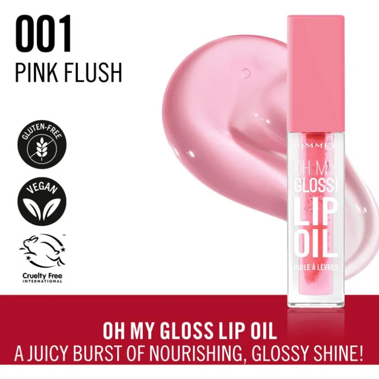 Rimmel Oh My Gloss! Lip Oil 001 Pink Flush