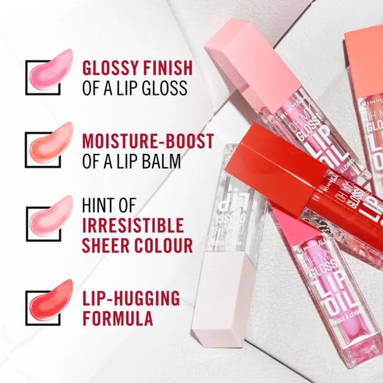 Rimmel Oh My Gloss! Lip Oil 004 Vivid Red