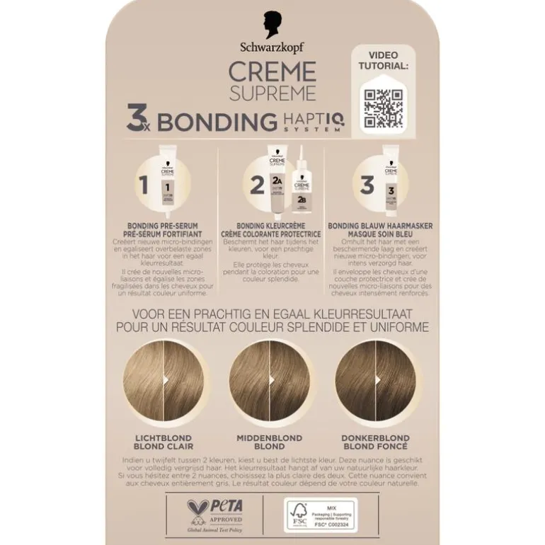Schwarzkopf Creme Supreme Haarkleuring 8-16 Cool Asblond