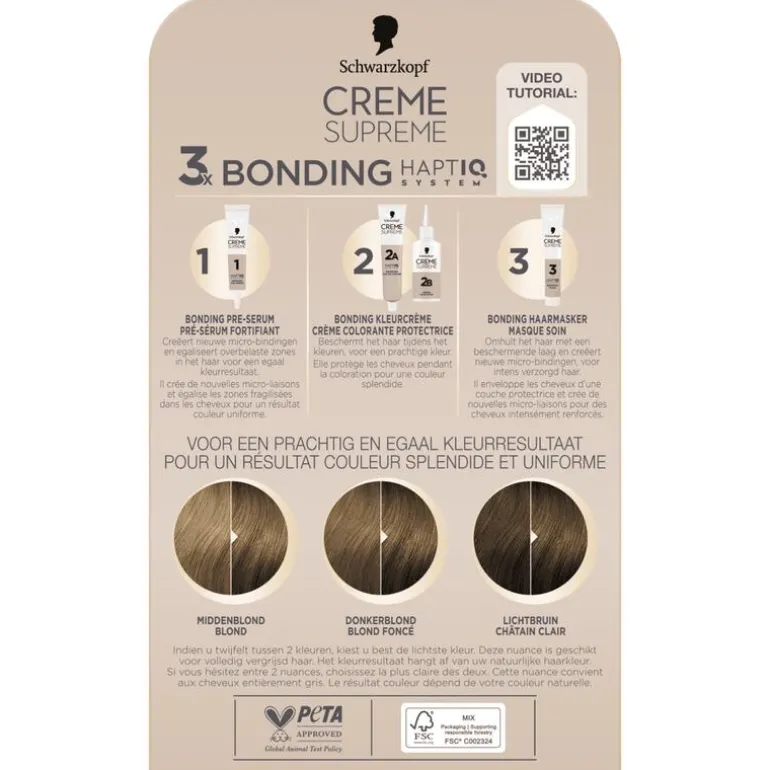 Schwarzkopf Creme Supreme Haarkleuring 7-0 Natuurlijk Donkerblond