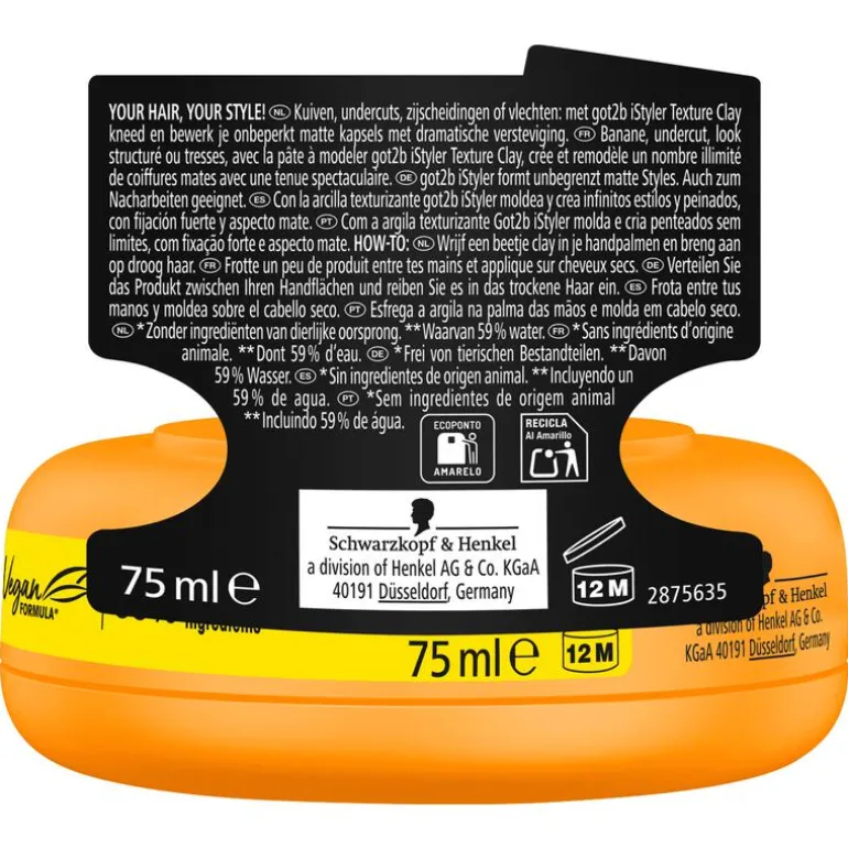 Schwarzkopf Got2b iStyler Texture Clay 75 ML