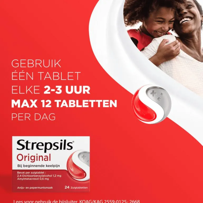 Strepsils zuigtabletten normaal 24 stuks