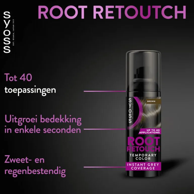 Syoss Uit Groeispray Middenbruin