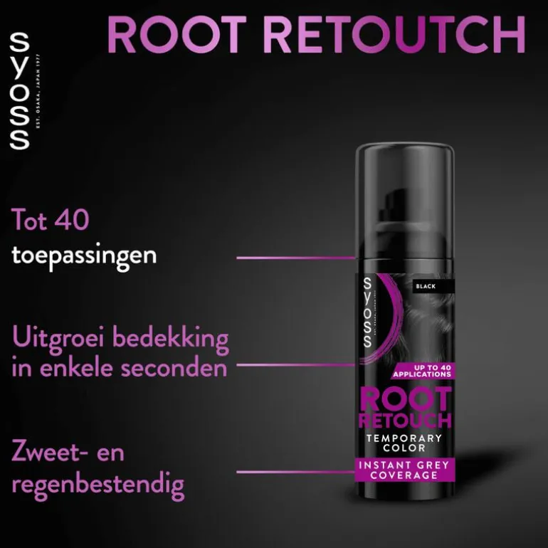 Syoss Uit Groeispray Zwart