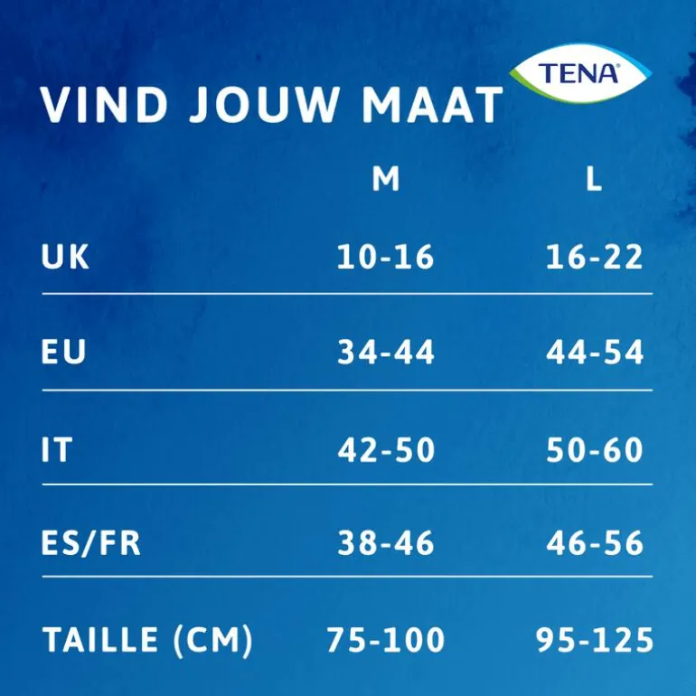 TENA Silhouette Plus Wegwerp Broekjes Wit Low Waist L 10 stuks