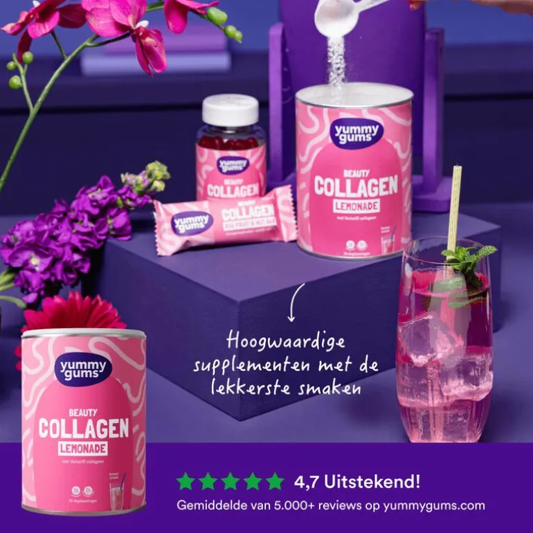 Yummygums Collagen Lemonade Suikervrij 240 GR