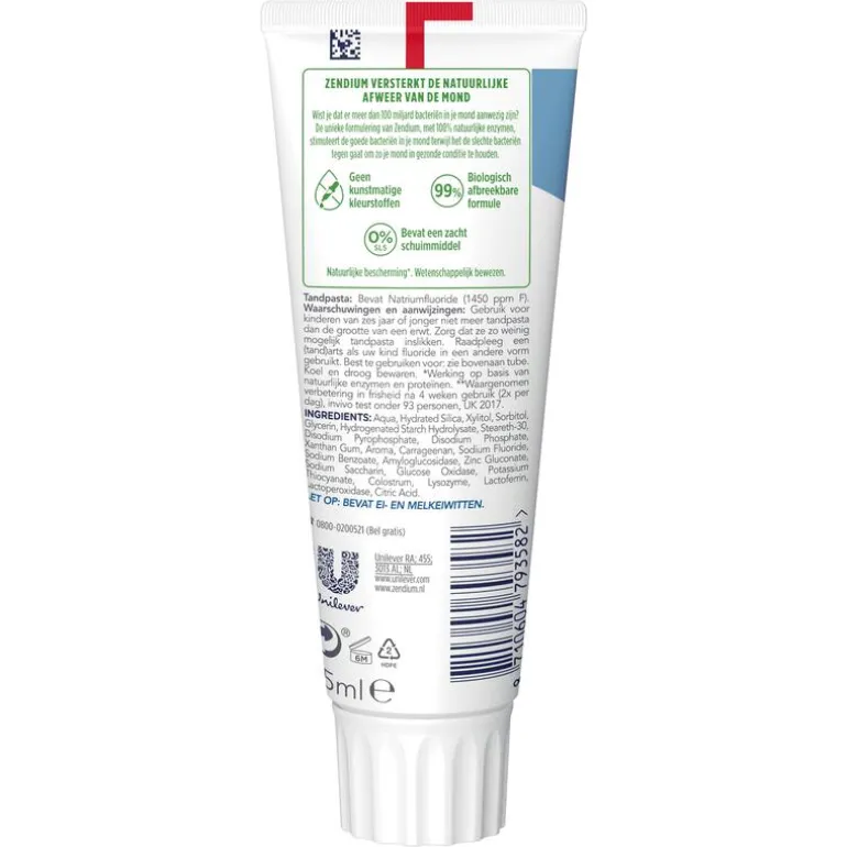 Zendium Fresh+White Tandpasta 75 ML